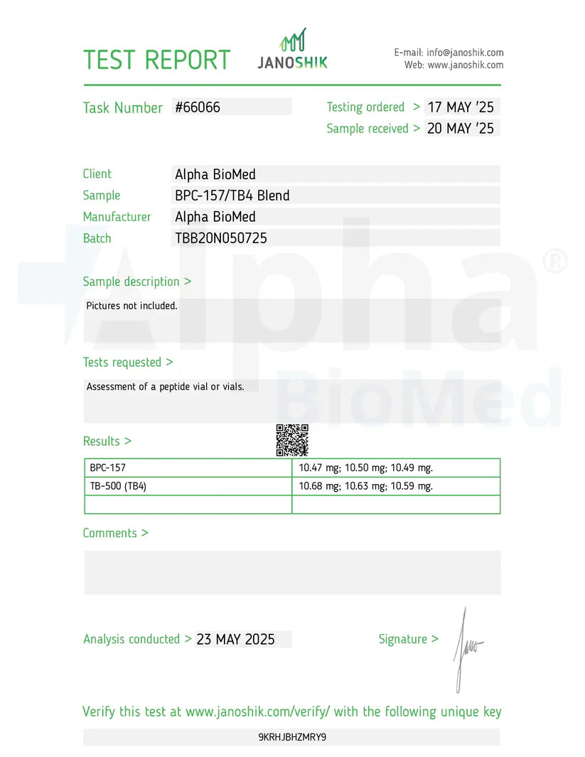 Wolverine Blend - BPC-157 (10mg) / TB500 (10mg)